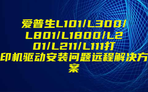 爱普生L101/L300/L801/L1800/L201/L211/L111打印机驱动安装问题远程解决方案